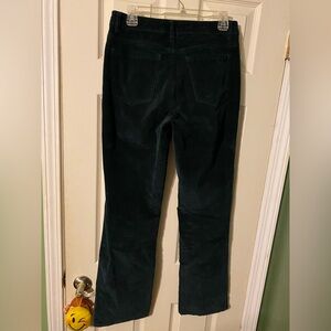 Jones New York JNY Dark Green velveteen velvet Pants jeans size 8 98% cotton
